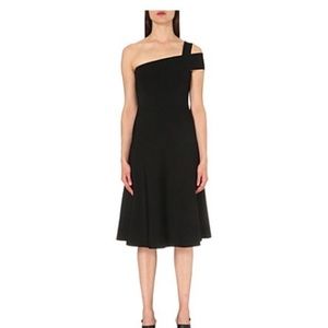Whistles Lyra Black One Shoulder Dress